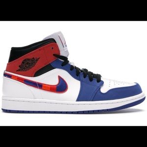 Nike Air Jordan 1 Mid Multicolored Swoosh Retro